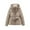 Khaki, variant on Women' Hooded Puffer Jackets Warm Stand Collar Down Coat Winter Clothing with Belt Beige XL
