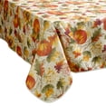 thumbnail image 3 of European Fall Harvest Pumpkins and Autumn Leaves Printed Tablecloth - 52" x 70", 3 of 4
