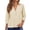 Light Yellow-T Shirts, variant on Womens 3/4 Sleeve T Shirts Solid Color Split Neck Summer Casual Soft Tee Tops Black L