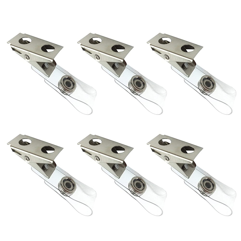 ROMANSENTIAL 150Pcs Metal Badge Reels with Belt Clips and Clear PVC Straps for Conventions and Seminars