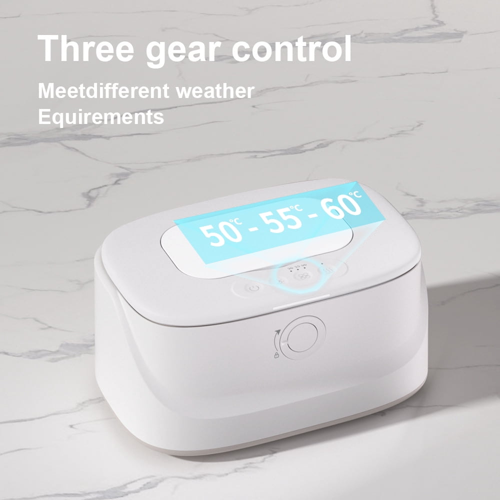 Wipe Warmer and Baby Wet Wipes Dispenser | Wipes Warmer for Newborn Baby Fast Heating | USB Portable Wipe Warmer with Light | Wet Wipes Dispenser for Bathroom | Travel Wipe Warmer 3 Temperature