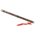 thumbnail image 2 of Amdohai Professional Black Bamboo Dizi Flute Traditional Handmade Chinese Musical Woodwind Instrument Key of C Study Level, 2 of 8