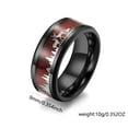 thumbnail image 2 of Ringheart Couple Rings Antlers Design Black Matching Ring 1CT AAA CZ Women Wedding Ring Sets for Him and Her Rings, 2 of 7