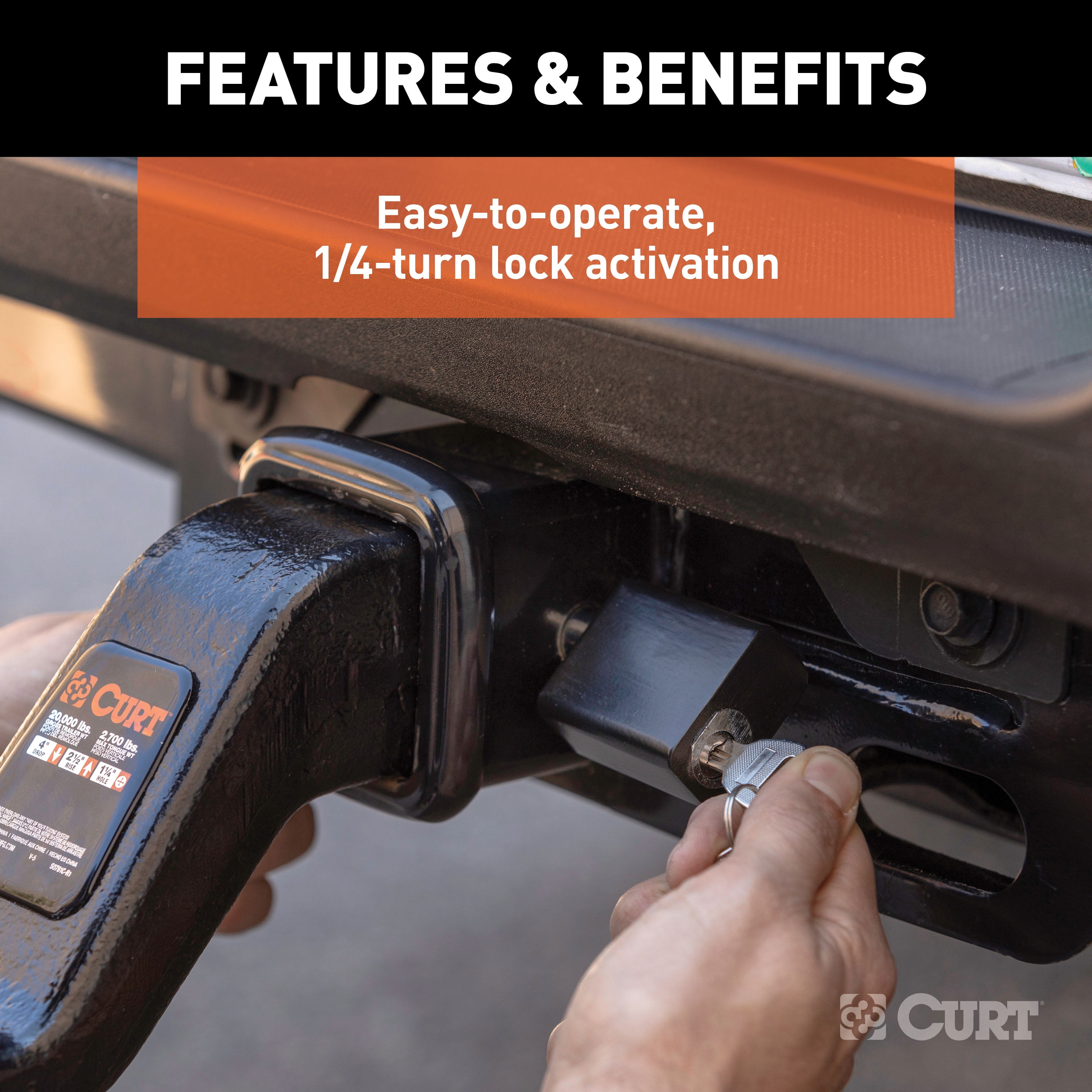 CURT 23021 Trailer Hitch Lock CURT 23021 Trailer Hitch Lock