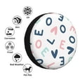 thumbnail image 5 of XMXY Love Letters Background Spare Tire Cover, Universal Waterproof Cover for Jeep RV Tire Wheel Protection, 15 inch, 5 of 8