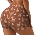 thumbnail image 1 of Fotbe Cute Poodle Dog Shorts Sin Costuras – Shorts Deportivos de Cintura Alta para Mujer, Elásticos para Gimnasio, Yoga, Running o Ciclismo-XX-Large, 1 of 8