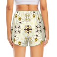 thumbnail image 4 of Uemuo Sweet Bee Pattern Women's Athletic Shorts High Waisted Running Shorts with Liner Pockets Gym Elastic Workout Shorts-, 4 of 9