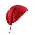 thumbnail image 2 of Baqcunre Clearance! Beanies Hats Men, Women's Muslim Elastic Band Ethnic Hijab Solid Color Adjustable Small Cap Tube Cap Wrapped Turban Cap Lace Up, Beanie for Women, Baby Beanie, 2 of 4