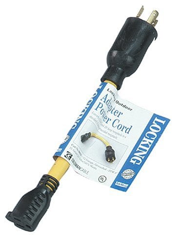Coleman Cable 05986 Replacement Black Nylon NEMA L25-20P 20-Amp Locking Cord End Male Plug