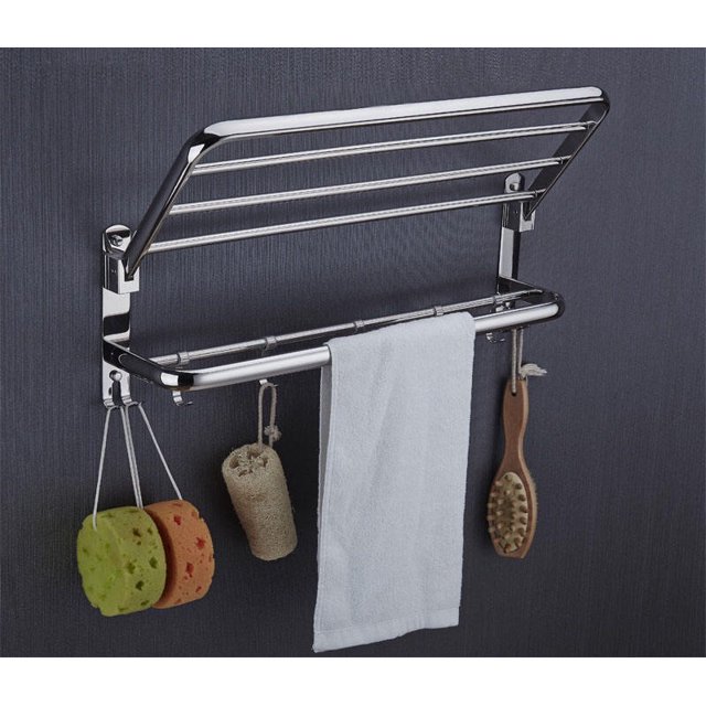 Estante de toallas de baño estante de toallas de acero inoxidable 304 dibujo baño cuadrado bañera de doble capa estante de toallas de estante de toallas PenghuiLiu 9024719108711