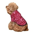 thumbnail image 5 of Honeii Pink Glitter Print Small Dog Hoodies Pet Hooded Sweatshirts Fall Winter Puppy Cat Sweaters Warm Clothes for Small Dogs Outfits Costume-Large, 5 of 7