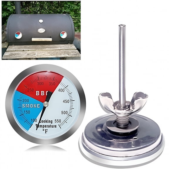 GJX 2pcs 100-550℉ Barbecue BBQ Smoker Grill Thermometer Temperature Gauge