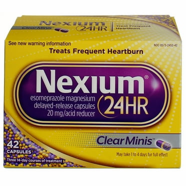 Nexium 24 Hours ClearMinis Capsules For Heart Burn Relief, 42 Ea, 3 Pack