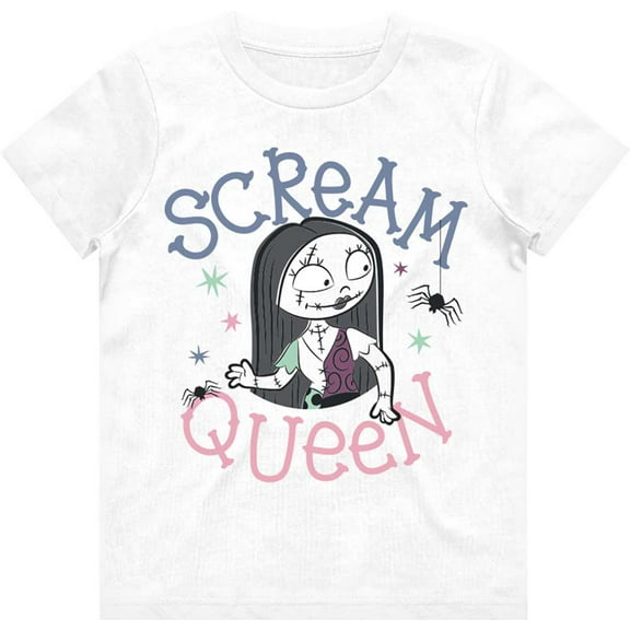 Disney Kids Girls T-Shirt: The Nightmare Before Christmas Scream Queen  (11-12 Years)