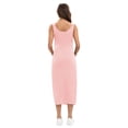 thumbnail image 6 of Xmarks Women Sleeveless Tank Maternity Dress Scoop Neck Pregnancy Midi Dresses Detachable Strap Nursing Dress for Breastfeeding Ruch Side Stretchy Pregnancy Clothes S-2XL, 6 of 7