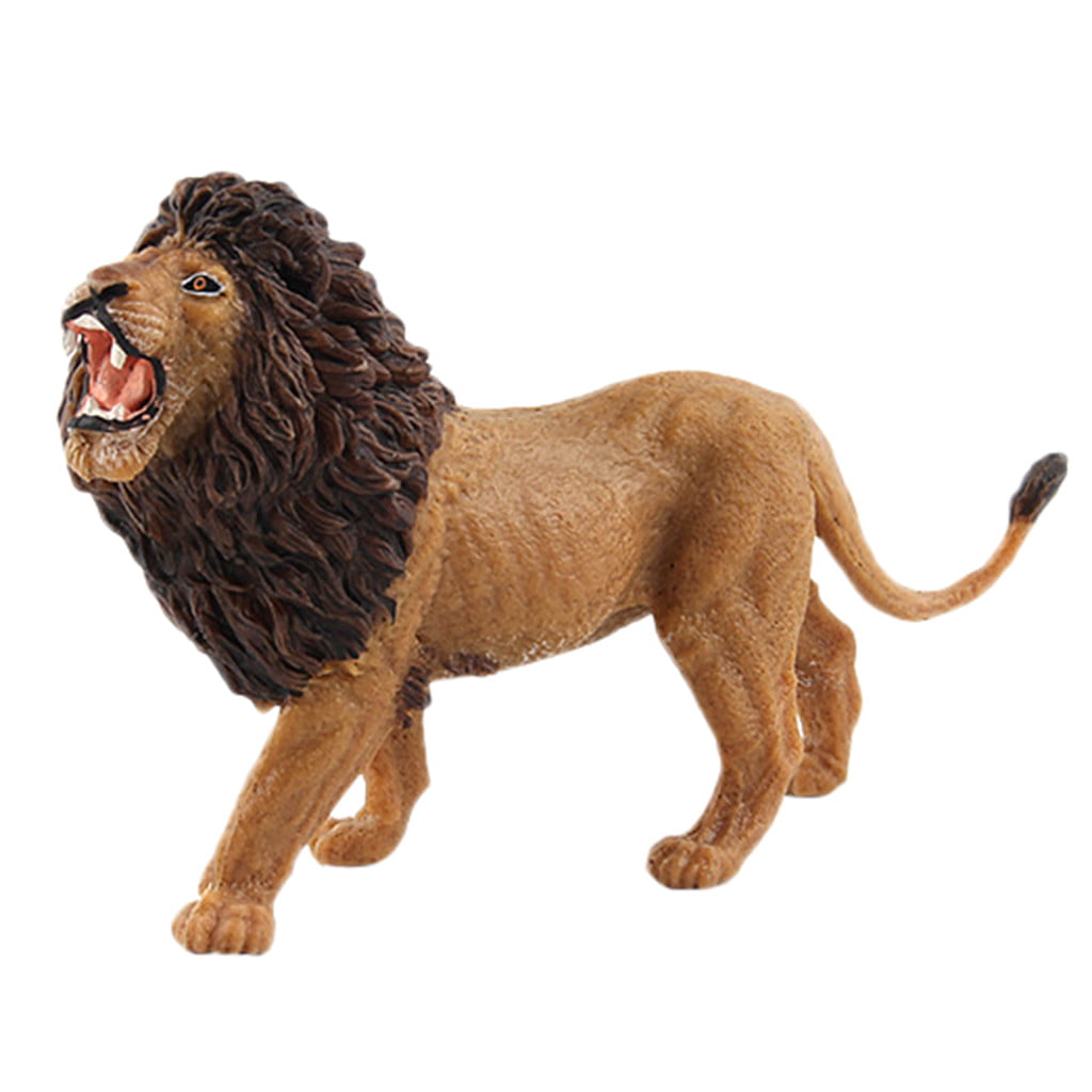 4.7 Inch Plastic Lion Action Figure Statue Toy for Kids Gift Home Décor 
