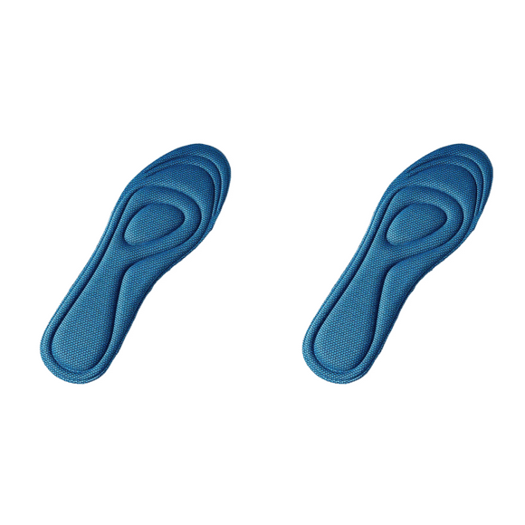 Plantillas transpirables con soporte de arco para caminar en el trabajo (azules, tallas 35-36)