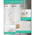 thumbnail image 4 of No Hook Shower Curtain with Snap-in Liner, Black Mountain Waterproof Fabric Bathroom Curtains, Vintage Ombre Abstract Marble Texture Bath Curtains & Mesh Top Window Stand Up Stall 36"x72", 4 of 6