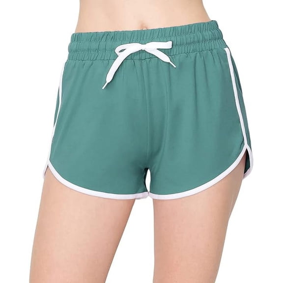 ALWAYS Women's 3" Yoga Shorts - Premium Soft Tummy Control Workout Stretch Solid Leggings Pants with Pockets
