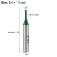 thumbnail image 2 of Unique Bargains Router Bit 1/4 Shank 3mm Cutting Dia. 1 Straight Flutes Carbide Woodworking 2pcs, 2 of 5