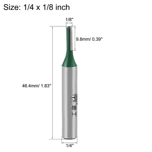 Router Bit 1 4 Shank 3mm Cutting Dia. 1 Straight Flutes Carbide Woodworking 2pcs