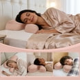 thumbnail image 5 of Side Sleeper Pillow for Anti-Wrinkle, Cooling Memory Foam Pillows for Neck Pain & Breathing Smoothly, Silky Satin Anti-Aging Pillow with High Low Ergonomic Design for Back and Side Sleepers (Pink), 5 of 8