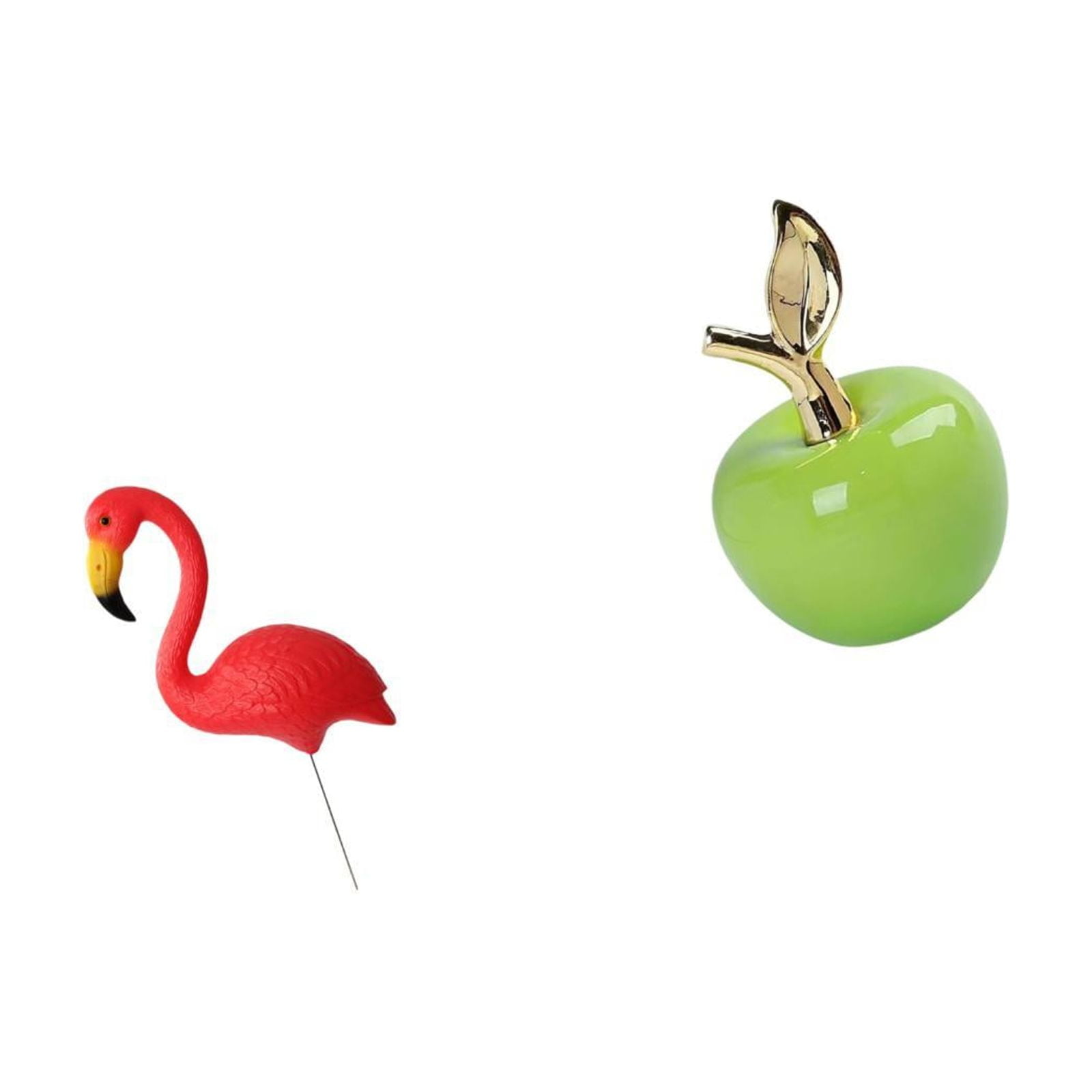 Miulika Flamingo Garden Stake Sculpture and Ceramic Figurine Yard Art Ornament for Holiday Spring Home Decoration and Cafe Study Room