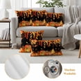 thumbnail image 6 of Thanksgiving Pumpkin Pillow Covers 2 Pack Fall Country Retro Leaf Orange Theme Pillowcase Waterproof Outdoor Throw Pillow Cover for Patio Garden Square Cushion 24”x24”, 6 of 9