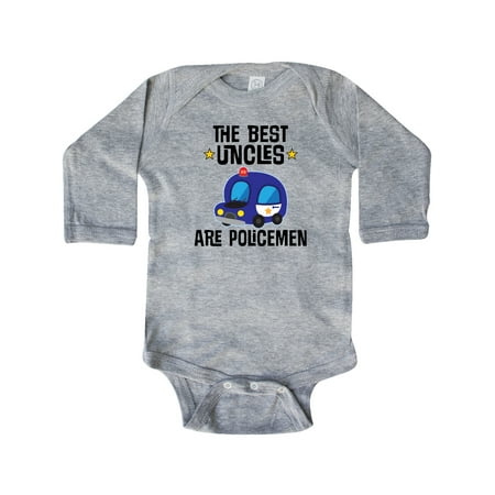 

Inktastic Best Uncles Are Police Officers Gift Baby Boy or Baby Girl Long Sleeve Bodysuit