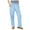 Blue, variant on VMESZQFG Women's Wide Leg Pants with Pockets Casual Pants for Women plus Size Petite Women's Casual Plaid Print Elastic Waist Drawstring Pants Comfy Trousers Large