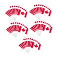thumbnail image 2 of 50 banderines de mano pequeños, decorativos, para niños y adultos, con varilla, de una sola cara. Canadá, 2 of 8