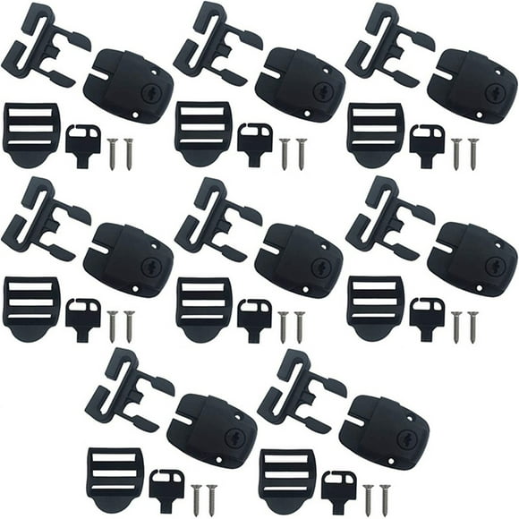 LSLJS 8PC Set Spa Hot Tub Cover Broken Repair Kit Have Slot - Replace Latches Clip Lock with Keys and Hardwares, Hot Tub Latch Clip on Clearance