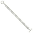 thumbnail image 2 of White Sterling Silver bracelet Fancy Link, 7.5 in 6.75 mm, 2 of 2
