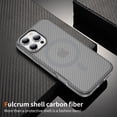 thumbnail image 6 of Allytechgroup Carbon Fiber Case for iPhone 14 Pro Max, Slim Lightweight Magnetic Back Cover Support Wireless Charging Non-Slip Shockproof Anti-Scratch for iPhone 14 Pro Max Women Men, Gray, 6 of 9