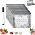thumbnail image 5 of Reusable Aluminum Foil Sealable Food Bags With Zipper Stand Up Insulated Lunch & Freezer Storage Pouches Odor Resistant 30PCS 3 size, 5 of 9