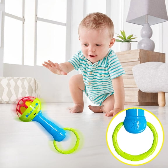 Toys for Kids! Fwttom Baby Rattles 0-6 Months, Soothing Early Educational Baby Toys, Boil-Safe Soft Rubber Toddler Toys Hand Rattles for Babies 0-6 Months