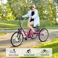 Accreate Electric Trike for Adults, 7 Speed Folding 3 Wheel Motorized