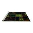 thumbnail image 2 of Ahgly Company Machine Washable Indoor Rectangle Patchwork Turquoise Blue Transitional Area Rugs, 7' x 10', 2 of 4