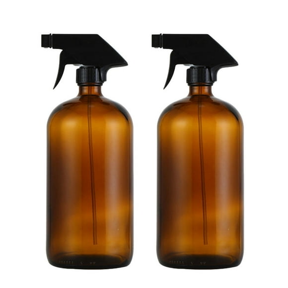 MasteelfCA 2 Pcs Brown Color Spray Bottle Glass Small Empty Spray Bottle Perfume Liquid Dispenser for Make up and Skin Care Use (500ml)