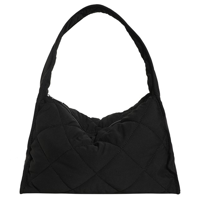 Bolso Acolchado Sólido para Mujer Hobo Gran Capacidad Con A La