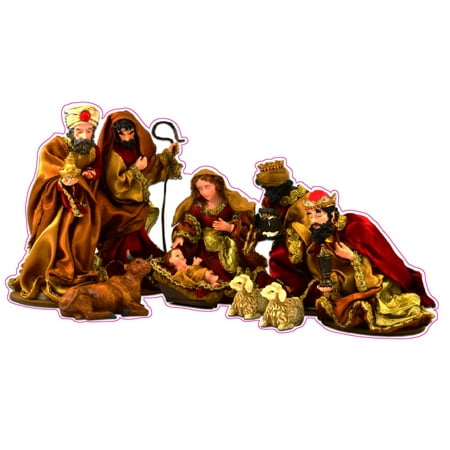 Christmas And Holiday Manger Scene Baby Jesus Window And Wall