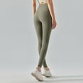 thumbnail image 3 of Pantalones de yoga ajustados de alta resistencia Pantalones deportivos de cintura alta con fruncido abdominal Pantalones de fitness de secado rápido finos y muy elásticos, 3 of 4
