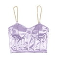 thumbnail image 2 of Wycnly Camisole for Women Workout Tops Going out Sexy Silky Satin Corset Spaghetti Strap Tops Trendy Solid Sleeveless Tee Tops Girls Sleeveless Shirt, 2 of 4