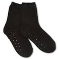 thumbnail image 3 of Martha Stewart Womens Single Cabin Sock With Grippers Black, 3 of 5