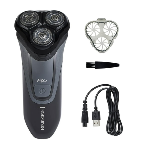 Remington R4 Style Series Rotary Shaver for Men, Flexing Technology and Sensitive Skin Comfort, Waterproof Rechargeable Wet or Dry Electric Shaver wi