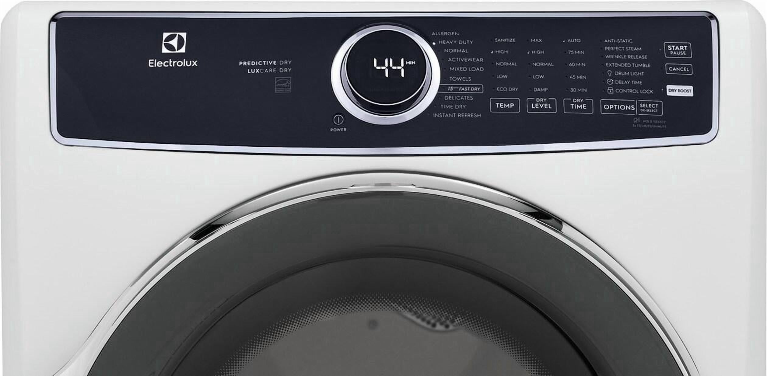Electrolux ELFE7537AW 8.0 Cu. Ft. White Steam Electric Front Load Dryer