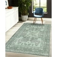 thumbnail image 4 of Boho Decorative Rug, Vintage Look Ethnic Look Pattern of Paisley Details Bohemian Feels Damask, Quality Carpet for Bedroom Dorm and Living Room, 6 Sizes, Grey Teal Pale Green, by Ambesonne, 4 of 4