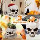 thumbnail image 4 of Halloween Multifunctional Skull Container Human Skull Flower Pot, 4 of 5