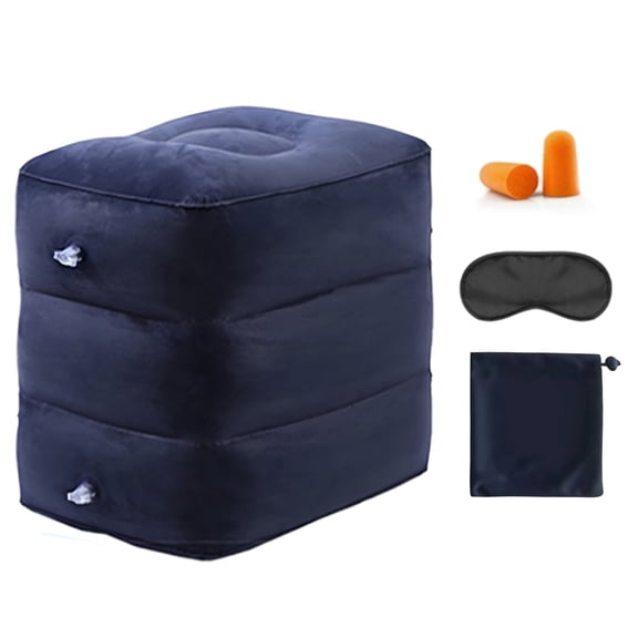 Elook Inflatable Foot Rest for Air Travel, Blow up Car Seat Foot Rest for Kids, Toddler Airplane Bed Seat Extender for Long Flight, Portable Plane Pillow