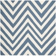 thumbnail image 2 of Safavieh Dhurries Deborah Geometric Area Rug, Blue/Ivory, 4' x 4' Square, 2 of 8